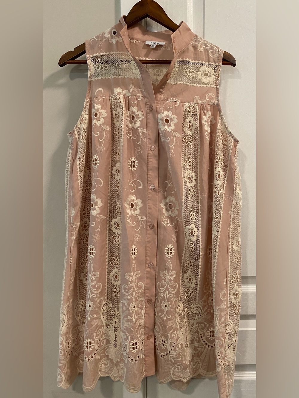 Fate Blush Pink Lace-Trim Slip